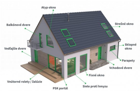 Ponúkame okná, balkónové a vchodové dvere, ako aj strešné okná. K dispozícii sú aj vhodné doplnky.